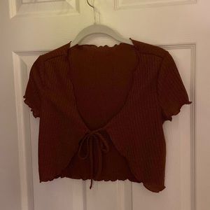 Tie front crop top
